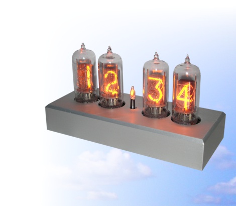 Nixie clock with clear tubes